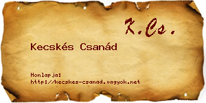 Kecskés Csanád névjegykártya
